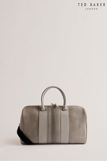 Ted Baker Grey Evyday Striped PU Holdall Bag (B20827) | £100