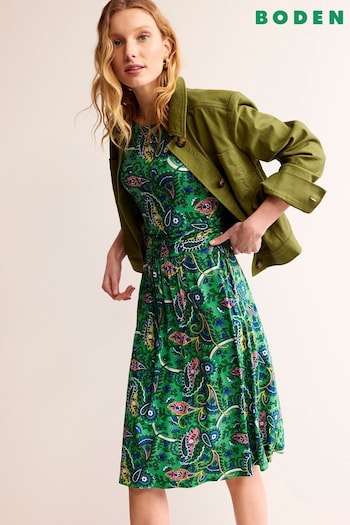 Boden Green Amelie Jersey Dress (B20850) | £55