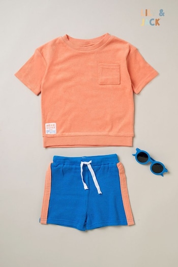 Lily & Jack Orange Top Shorts And Sunglasses Outfit Set 3 Piece (B20901) | £20