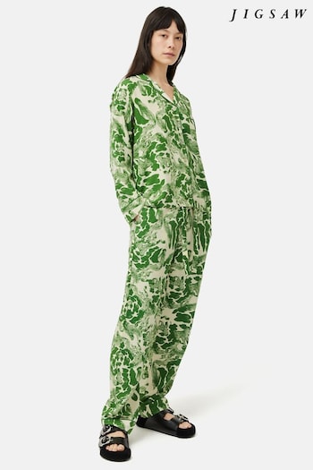 Jigsaw Green Ink Wave Modal Pyjamas (B20918) | £79