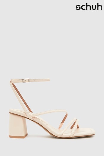 Schuh Sully Strappy Block Brown Heels (B20921) | £35