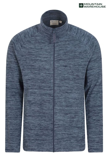 Mountain Warehouse Blue Snowdon Mens Full Zip Fleece (B21142) | £32