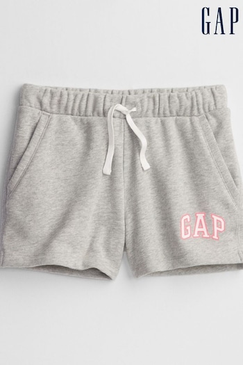 Gap Grey Logo Pull On ribbon Shorts (4-13yrs) (B21238) | £12