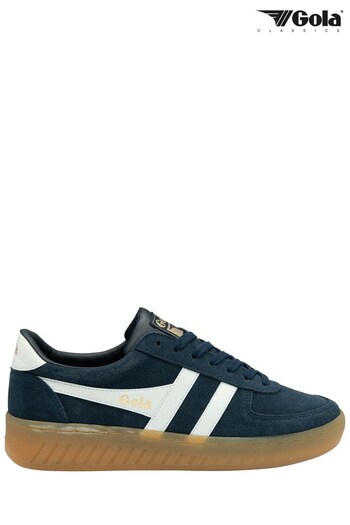 Gola Blue Mens Grandslam Suede Lace-Up Trainers (B21343) | £90