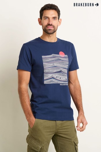 Brakeburn Blue Sitting Surfers T-Shirt (B21583) | £29