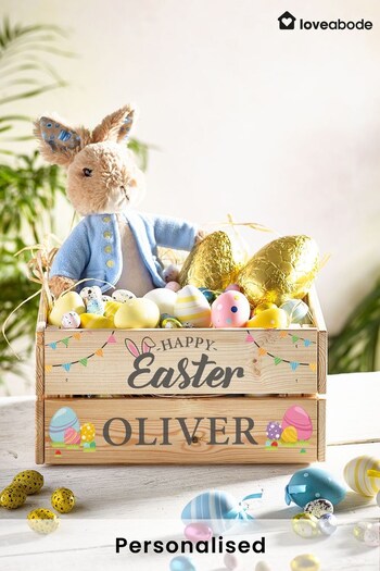 Personalised Easter Crate Storage Box by Loveabode (B21630) | £29