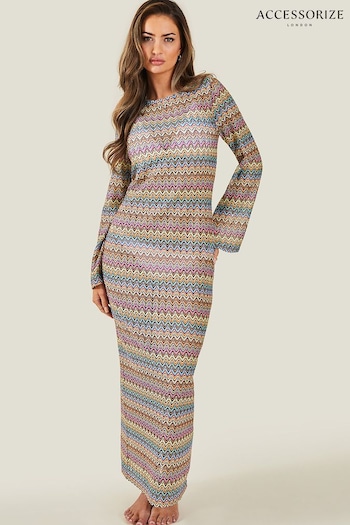 Accessorize Pink Zig Zag Crochet Dress (B21642) | £40