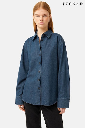 Jigsaw Blue Denim Relaxed Shirt (B21675) | £99