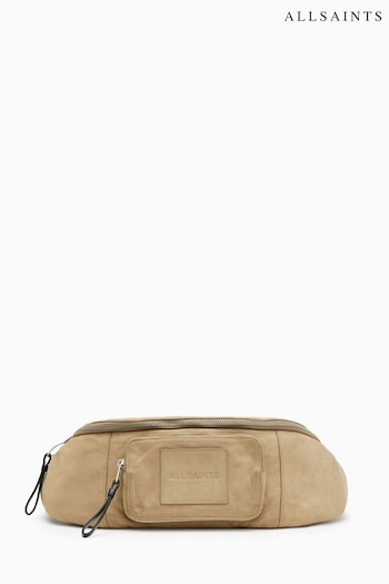 AllSaints Cream Washed Leather Bumbag gramicci (B21712) | £159