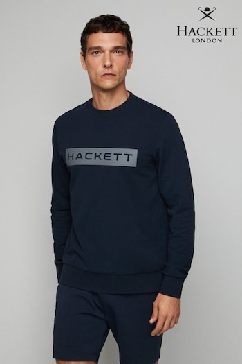 Hackett London Men Blue Crew Neck Sweater (B21812) | £110