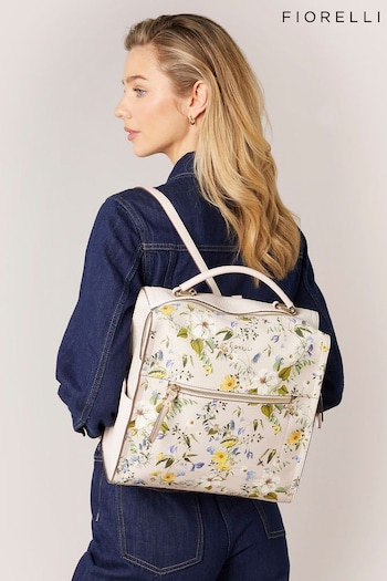 Fiorelli Anna White Print Backpack (B21881) | £79