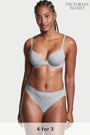 Victoria's Secret Medium Heather Grey Brief Stretch Cotton Bikini (B22021) | £9