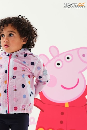 Regatta Peppa Pig Muddy Puddle Waterproof White Jacket (B22045) | £58