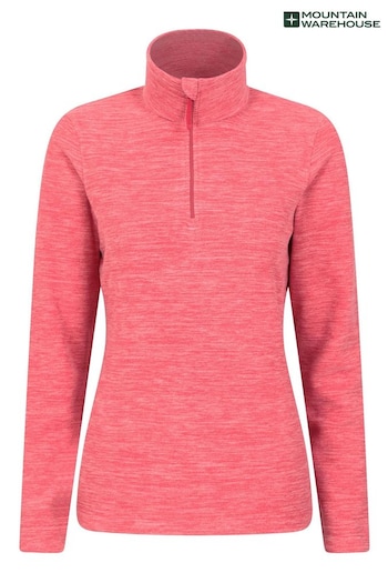 Mountain Warehouse Coral Pink Womens Snowdon Melange Half-Zip Fleece (B22054) | £26