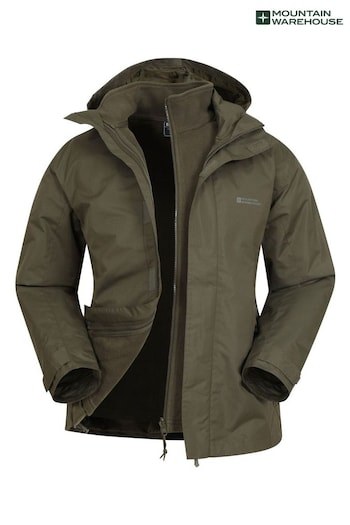 Mountain Warehouse Green Fell Mens 3 in 1 Water Resistant Jacket (B22071) | £64