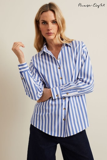 Phase Eight Blue Stripe Shirt (B22200) | £69