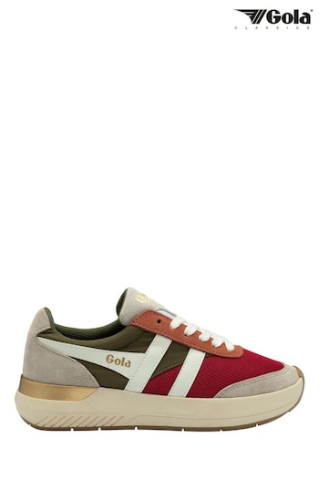 Gola Red Ladies Raven Lace-Up Trainers (B22289) | £95