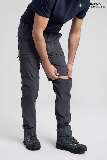 Mountain Warehouse Grey Trek Stretch Convertible Mens Trousers (B22330) | £48