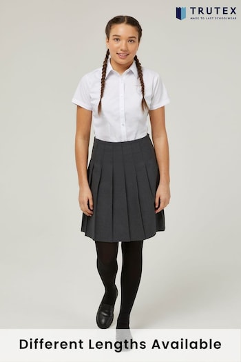 Trutex Grey 20" Stitch Down Permanent Pleats School Skirt (B22347) | £24 - £27