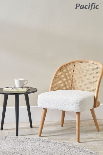 Pacific Natural Genoa Bouclé and Natural French Cane Chair (B22399) | £275