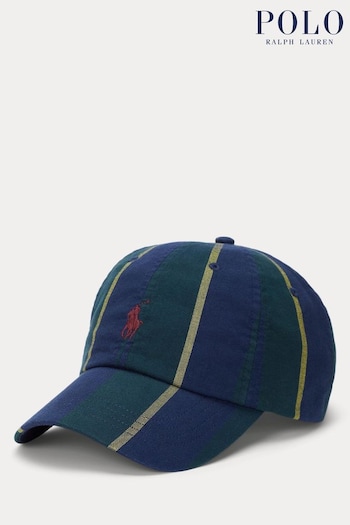 Polo Ralph Lauren Green/Navy Stripe Logo Cap (B22629) | £65