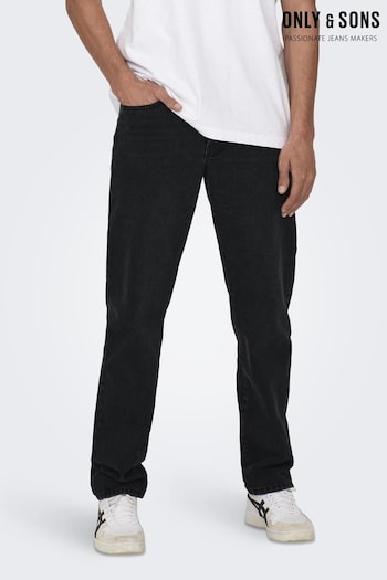 Only & Sons Black Straight Leg Jeans (B22724) | £45
