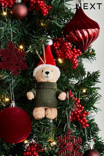 Brown Bertie Bear Christmas Bauble (B22725) | £7