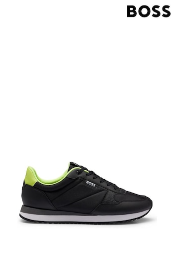 BOSS Black Mixed-Material Trainers With Pop-Colour Details (B22747) | £169