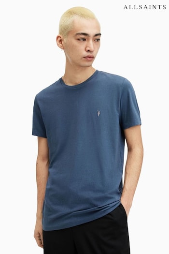 AllSaints Blue Tonic Short Sleeve Crew T-Shirt (B22921) | £32