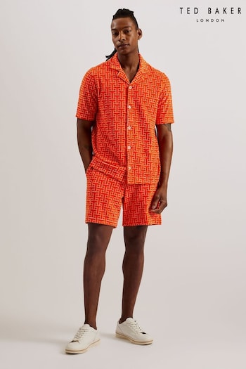 Ted Baker Orange Ainbow Printed Towelling Jersey Shorts (B22990) | £65