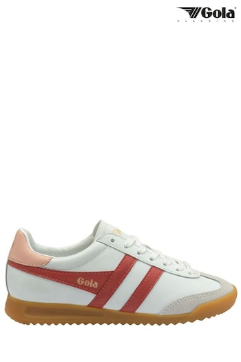 Gola White Ladies Torpedo Leather Lace-Up Trainers (B23263) | £90