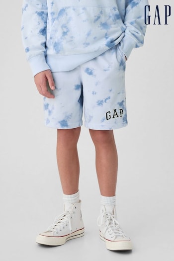 Gap Blue Tie-Dye Cotton Logo Pull On Shorts (4-13yrs) (B23376) | £12