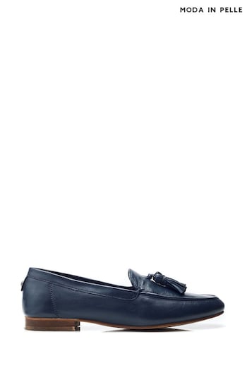 Moda in Pelle Blue Ellmia Clean Loafers With Tassle (B23602) | £89