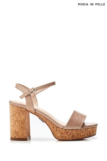 LYSHA TWO PART CORK PLATFORM SANDAL (B23635) | £89