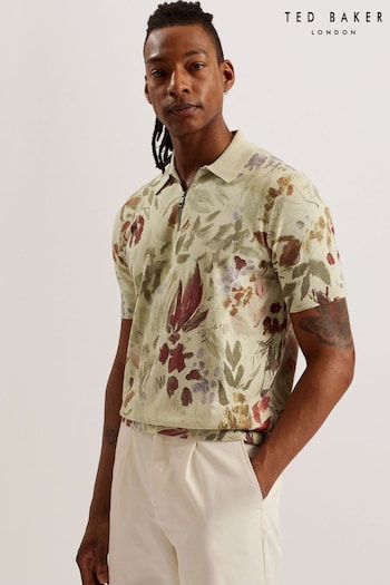 Ted Baker clothing Elsde Short Sleeve Regular Graphic Printed Polo Shirt (B23702) | £89