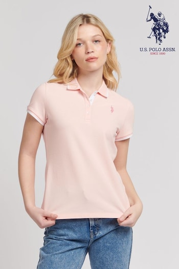 U.S. Polo Assn. Logos Regular Fit Pique Polo Shirt (B23827) | £40