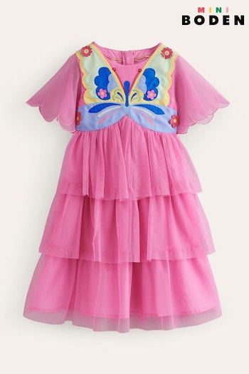 Boden Pink Butterfly Bodice Tulle Dress (B23838) | £57 - £62