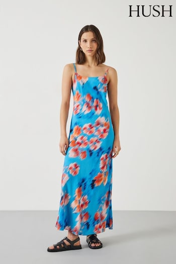 Hush Blue Skye Slip Maxi Dress (B23840) | £99
