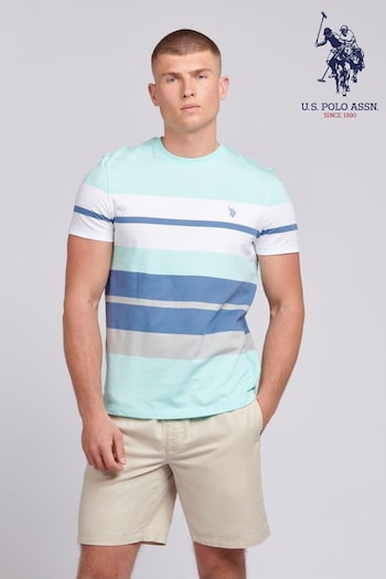 U.S. Polo Assn. Mens Blue Classic Fit Colourblock T-Shirt (B23963) | £35