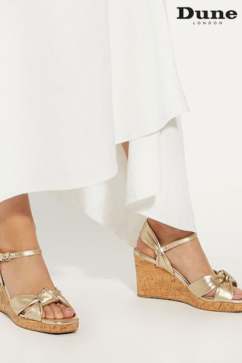 Dune London Gold Kaino Knotted Wedges (B23971) | £90