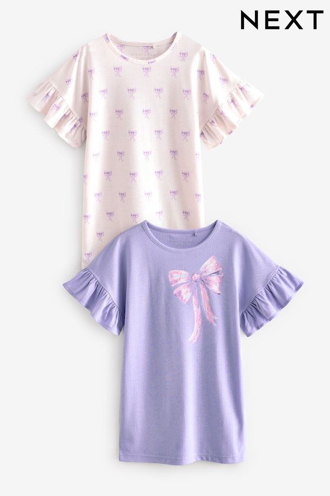 Girls short sleeve nighties clearance
