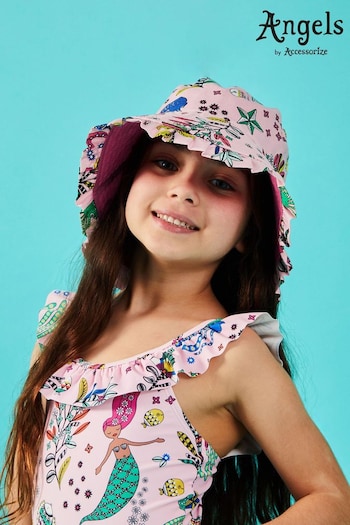Angels By Accessorize Girls Pink Mermaid Bucket Hat (B24101) | £11