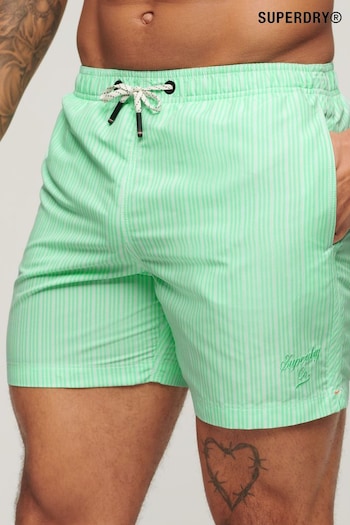 Superdry Green Printed 15 Inch Recycled Swim Shorts (B24159) | £45