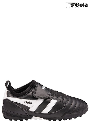 Gola Black Chrome Kids Ceptor Turf Microfibre Quick Fasten Football Boots (B24173) | £45