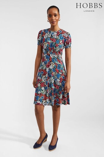 Hobbs Multi Floral Print Petite Rima Dress (B24189) | £79