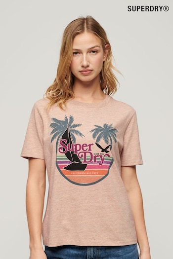 SUPERDRY Orange SUPERDRY Outdoor Stripe Relaxed T-Shirt (B24269) | £27