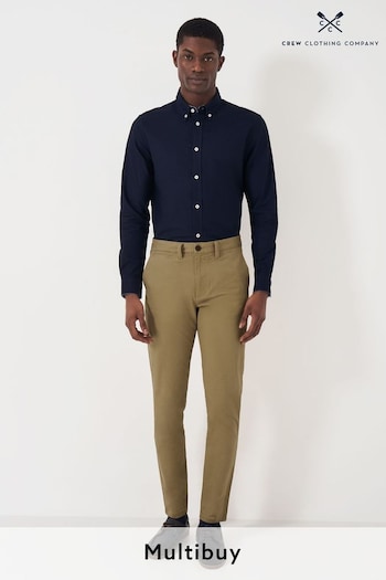 Crew Clothing Company Natural Cotton Slim Formal Trousers (B24285) | £65