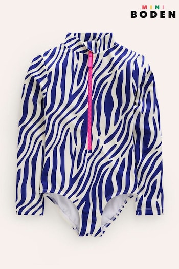 Boden Blue Long Sleeved Swimsuit (B24307) | £25 - £29