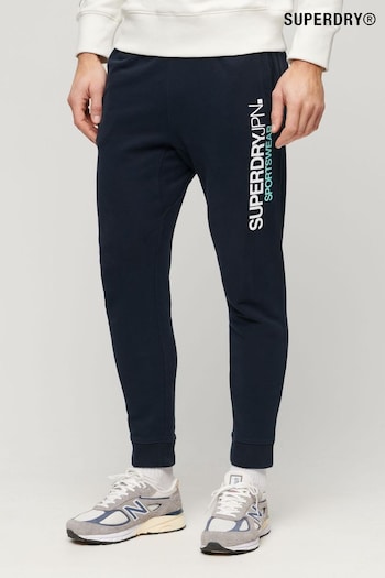 Superdry Blue Sportswear liverpool Logo Tapered Joggers (B24313) | £55