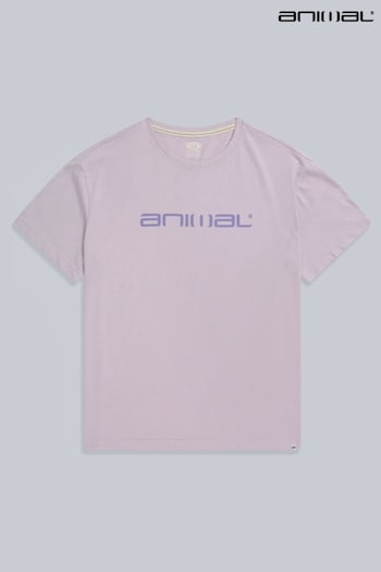 Animal Purple Leena Organic Boxy T-Shirt (B24363) | £21